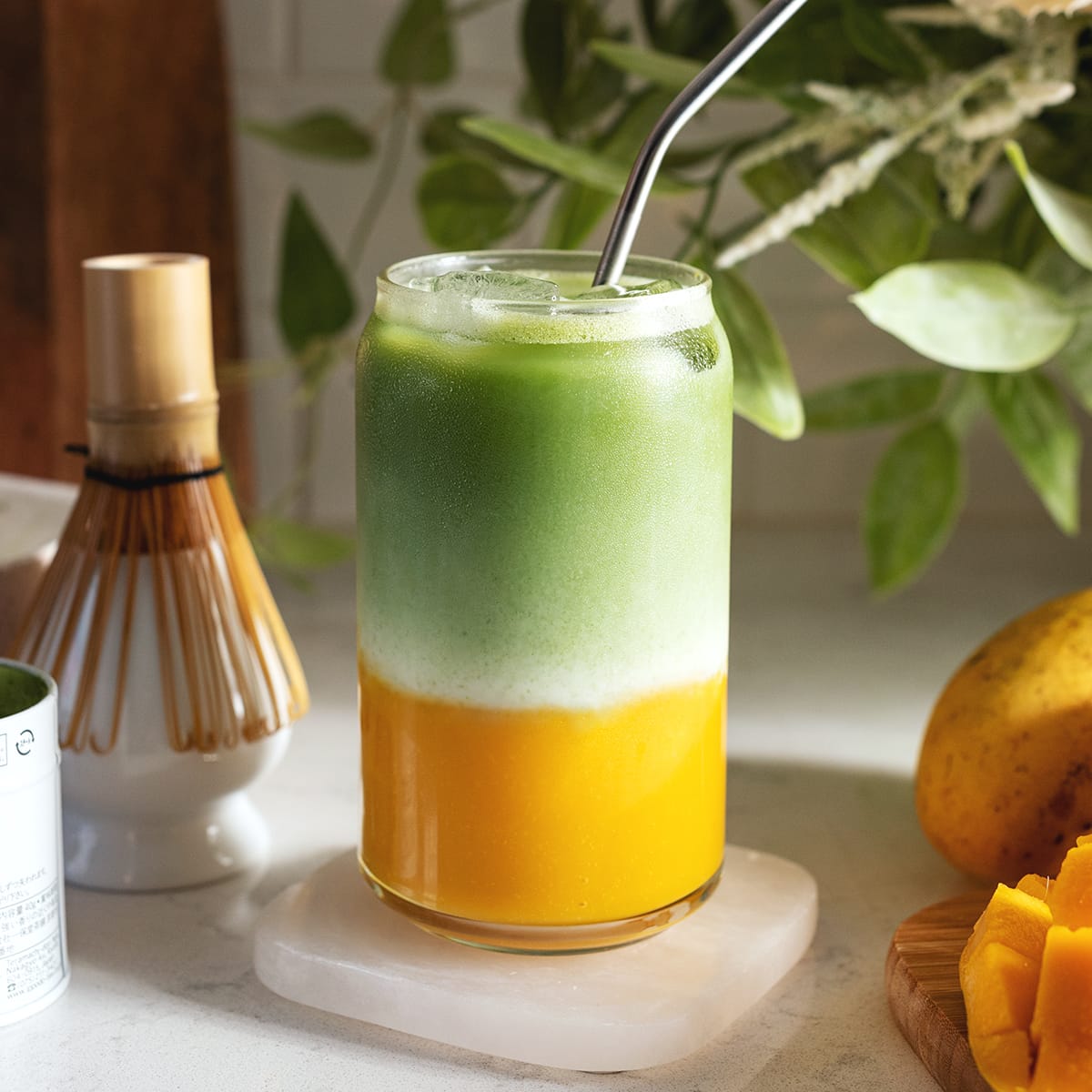 Mango Matcha Latte 
